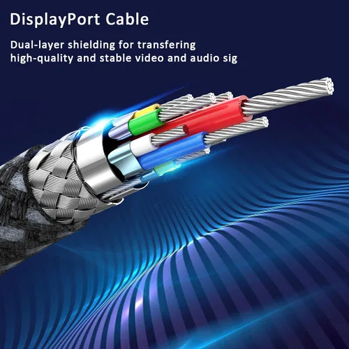 Miniatura 7 de Cable DisplayPort de 6 pies, paquete de 2 cables de puerto de pantalla DP 1.2 de 6 pies [4K @60Hz, 2K @100Hz, 1080P @240Hz] cable para monitor
