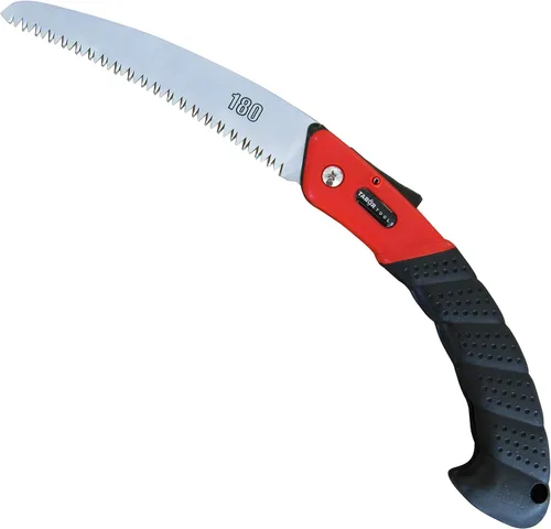 Miniatura 3 de TABOR TOOLS Sierra plegable con hoja curvada de 8 pulgadas y mango de agarre resistente, sierra de mano para podar árboles, recortar ramas, acampar