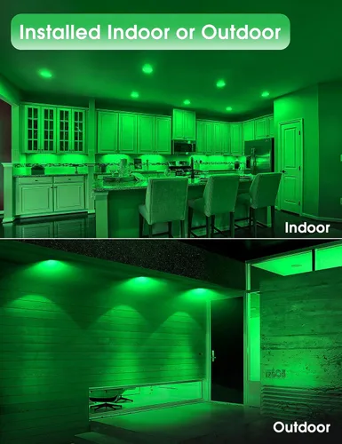 Miniatura 6 de Fulighture Paquete de 2 bombillas de inundación verdes, PAR38 de 15 W (equivalente a 100 W) E26, bombillas LED verdes de inundación para exteriores