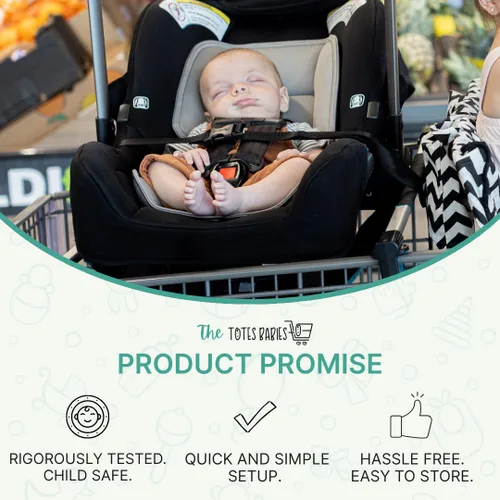 Miniatura 2 de Totes Babies - Portador de asiento de coche para carritos de compras, permite que los bebés, recién nacidos, infantes y niños pequeños se mantengan