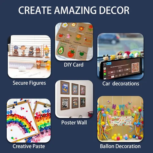 Miniatura 5 de Masilla de montaje para pósteres, puntos adhesivos de doble cara, masilla de museo, puntos adhesivos extraíbles para globos, colgar en la pared