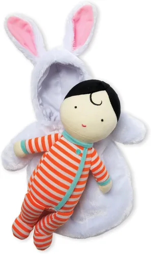 Miniatura 3 de Juguetes Manhattan muñeca bebé y saco para dormir con capucha para acurrucarse, Bunny