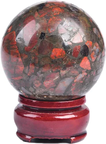 Miniatura 33 de JIC Gem Esfera de cristal de cuarzo Pietersite, bola de cristal decorativa azules y marrones dorados para meditación, decoraciones de mesa