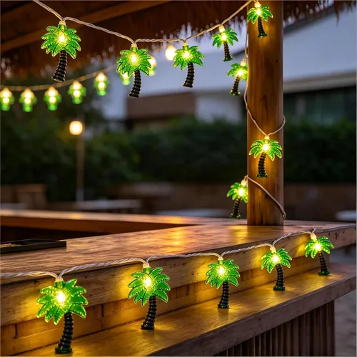 Miniatura 15 de Guirnalda de 10 luces LED de color rojo, blanco y azul para exteriores, 8.5 pies, luces decorativas para el 4 de julio, impermeables, conectables