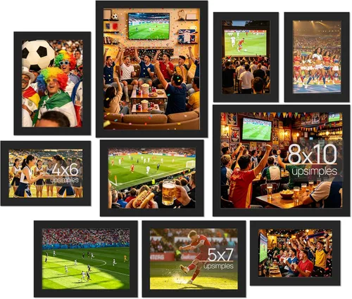 upsimples Paquete de 10 Marcos de Fotos Collage Decoración de Pared para Montaje o Exhibición de Mesa, Juego de Marcos de Galería de Fotos para la