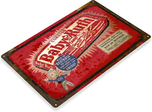 Miniatura 2 de Tinworld Letrero de lata: Baby Ruth Chocolate Candy Bar Retro Cocina Cottage Farm Sign C375