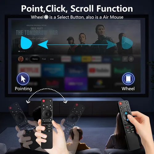 Miniatura 5 de Paquete de 2 controles remotos de repuesto para Roku TV, compatible con televisores inteligentes TCL/Hisense/Onn/Philips Roku, no necesita