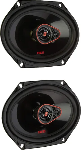 CERWIN-VEGA! Serie HED - Altavoces coaxiales para automóvil de 3 vías de 6 x 8, 4 Ω, 60 W RMS, sistema de altavoces de automóvil premium, mejorado