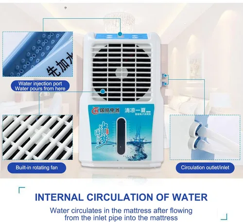 Miniatura 5 de Enfriador de colchón con control remoto, protector de colchón de refrigeración por agua, silencioso, cómodo y seguro, sin radiación, cama enfriadora