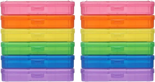 Miniatura 10 de novelinks Cajas transparentes de almacenamiento de fotos de 4 x 6 pulgadas – Cajas organizadoras de fotos – Caja de almacenamiento de fotos