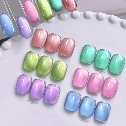 Miniatura 27 de Born Pretty - Esmalte de uñas en gel magnético Cat, set de esmalte de uñas de gel brillante retro magnético de 6 colores, kit de esmalte de uñas Oda
