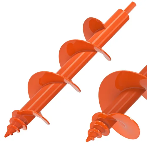 Miniatura 12 de Insaga Broca de taladro de 1.6 x 9 pulgadas para plantar, taladro de tierra en espiral de 0.098 in de grosor para excavador de agujeros de poste