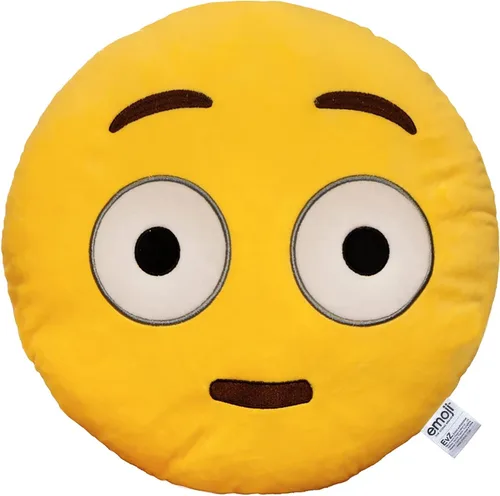 Miniatura 12 de Emoji Cara de Alienígena Cojín de Emoticón Relleno de Felpa Suave Almohada, Certificado Oficial, EvZ 31cm Gris
