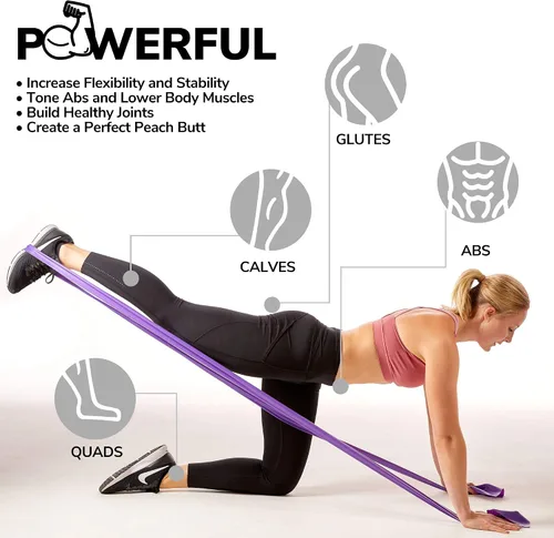 Miniatura 4 de Resistance Bands for Working Out 7Ft Long Resistance Bands Super Exercise Bands with Carry Pouch and Door Anchor I Latex Free Workout Bands