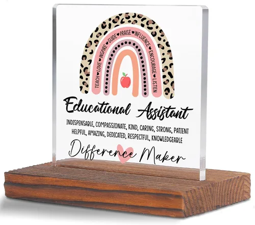 Miniatura 31 de Letrero decorativo de escritorio transparente para después de la escuela, regalo de agradecimiento para mujeres y hombres, regalos de agradecimiento