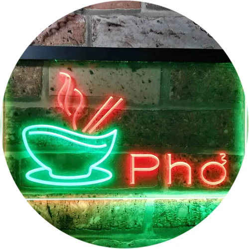 Miniatura 11 de ADVPRO Pho - Letrero de neón LED de doble color, para restaurante, fideos vietnamitas, azul y rojo, 12 x 8.5 pulgadas, st6s32-i0459-br