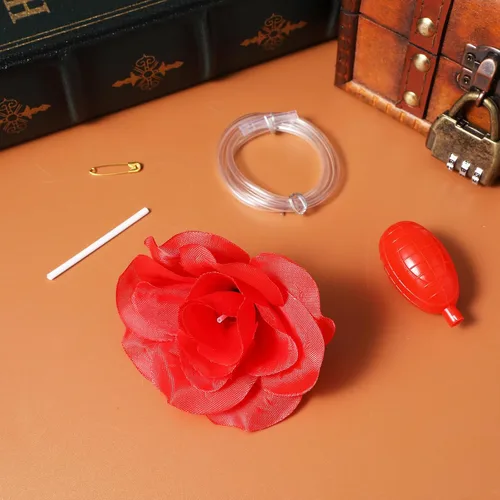 Miniatura 8 de Abaodam Broche de rosas para chorros con diseño de flores, broche de agua y accesorios de payaso, accesorios para fiesta, flor artificial, pin