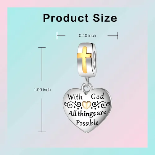 Miniatura 6 de LUXILLA Abalorio de plata de ley 925 para madre, hija, abuela, para familia, amor, madre, hija, abuela, para pulseras, collares, dijes, abalorios