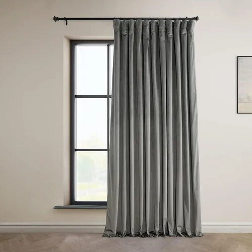 Miniatura 10 de HPD Half Price Drapes Signature - Cortinas opacas de terciopelo extra anchas para dormitorio (1 panel), 100 pulgadas de ancho x 84 pulgadas de Verde