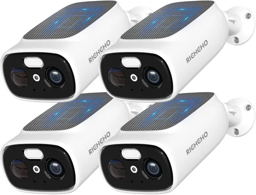 Miniatura 12 de 4 cámaras WiFi 2.4G/5G para seguridad en el hogar con paneles solares dobles, cámaras de seguridad solar 2K inalámbricas para exteriores, visión