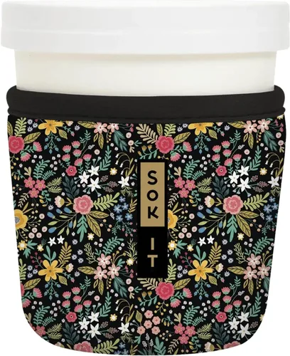 Miniatura 94 de Sok It IceCreamSok - Funda de neopreno aislada (flores abstractas, pintas de helado cónicas)