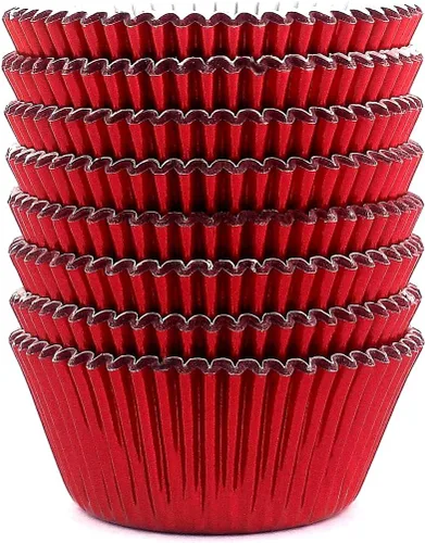 Miniatura 14 de Cajas negras de la caja de la magdalena de la hoja del Año Nuevo que hornea las tazas de papel 200 PC