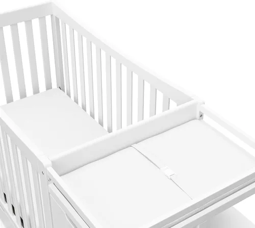 Miniatura 9 de Graco Remi - Cuna convertible 4 en 1 y cambiador (blanco) – Certificado GREENGUARD Gold, se adapta a colchón de cuna estándar, se convierte en cama