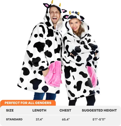 Miniatura 4 de Giggling Getup Manta Vestible con Capucha para Mujeres y Hombres Manta con Capucha Vestible de Forro Polar Sherpa Sudadera Manta Vestible Sherpa