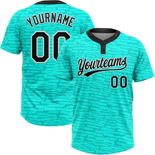 Miniatura 29 de Camisetas de béisbol personalizadas con dos botones, camisetas de sóftbol personalizadas con logotipo de nombre cosido para hombres, mujeres