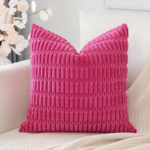 Miniatura 34 de OTOSTAR Fundas de Almohada Decorativas de Pana de 16 x 24 Pulgadas Súper Suaves Bohemias a Rayas Rectangulares Fundas de Cojín Modernas para Sofá