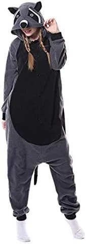 Miniatura 5 de Pijama unisex para adultos, para disfraz de mapache, disfraz de Halloween