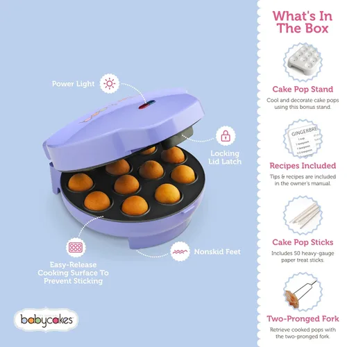 Miniatura 4 de Máquina para preparar Cake Pop Babycakes, Lila