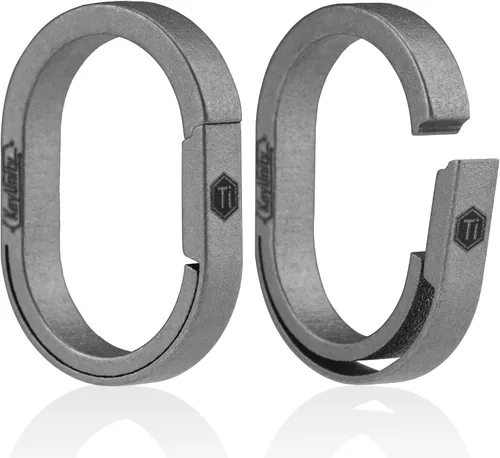 Miniatura 13 de KeyUnity Titanium Side-Opening Oval Key Ring – Lightweight EDC Connector for Car Keys, Tools, and Outdoor Gear