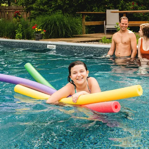 Miniatura 5 de Big Joe Paquete de 18 Fideos de Natación Fideos de Piscina, Rojo, Azul, Verde, Morado, Amarillo, Espuma, 4.5 pies, 55"L x 3.25"W x 3.25"H cada uno