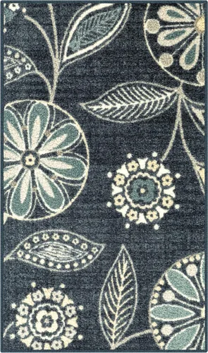 Miniatura 50 de Maples Rugs Reggie - Alfombra de pasillo floral, fabricada en Estados Unidos, lavable, antideslizante, alfombra de interior para cocina, pasillo