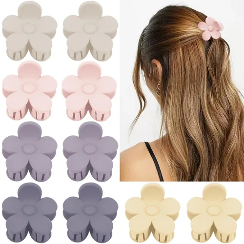 Miniatura 11 de ATODEN Accesorios para el cabello de flores pequeñas: 10 pinzas de garra de margarita, pinzas de mandíbula mate de 1.6 pulgadas para cabello grueso