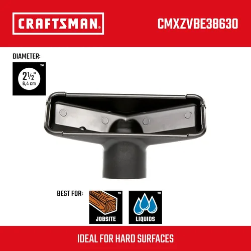 Miniatura 2 de CRAFTSMAN CMXZVBE38630 - Boquilla utilitaria de 2-1/2 pulgadas, accesorio para aspiradora en seco y húmedo, accesorio de aspiradora de grado