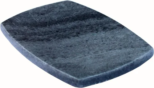 Miniatura 8 de KLEO Jabonera de piedra natural o accesorios de baño para bañera o lavabo (negro con líneas naturales)