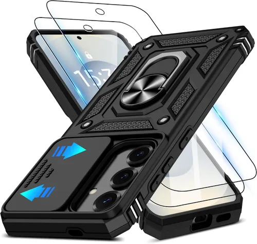 Miniatura 143 de ATUMP Funda para OnePlus Nord N200 5G con protector de pantalla HD con cubierta para cámara deslizante, soporte de anillo de rotación de 360°