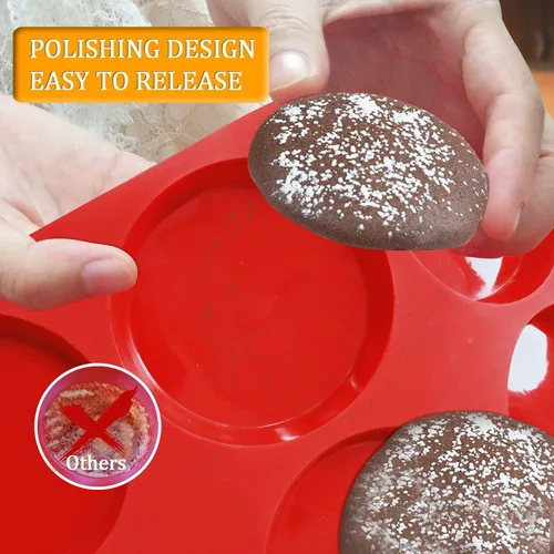 Miniatura 2 de Walfos Moldes de silicona Whoopie Pie para hornear, 2 moldes antiadherentes para magdalenas. Silicona de grado alimenticio y sin BPA, ideal