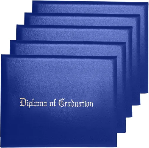 Miniatura 11 de Funda para diploma de 8.5 x 11 pulgadas, certificado acolchado de cuero sintético de graduación (negro)