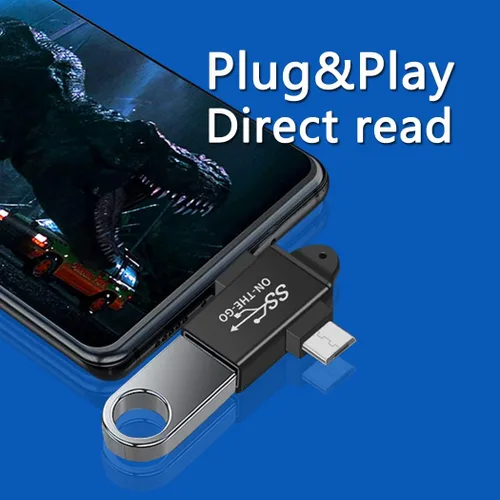 Miniatura 5 de Adaptador 2 en 1 tipo C y Micro USB a USB 3.0 - Soporta función OTG