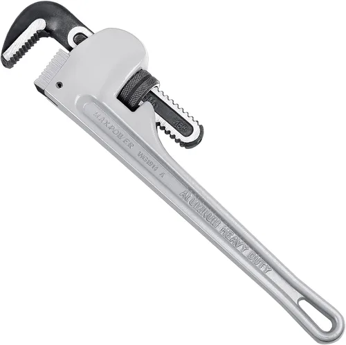 MAXPOWER Llave de tubo de 18 pulgadas, llave de plomería de aluminio resistente
