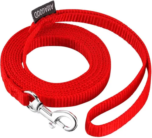 Miniatura 55 de AMAGOOD 6 pies de correas para cachorros/perros, correa de estilo tradicional resistente con gancho de cuello fácil de usar, correa para perros Negro