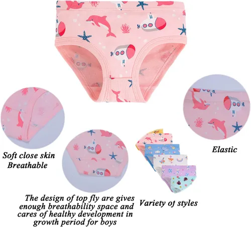 Miniatura 2 de Boboking - Ropa interior de algodón suave para niñas pequeñas, bombachas