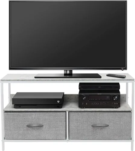 Miniatura 9 de Sorbus Mueble para TV con 2 cajones, baúl elevador de televisión con almacenamiento, muebles de dormitorio, sala de estar, armario y dormitorio Gris