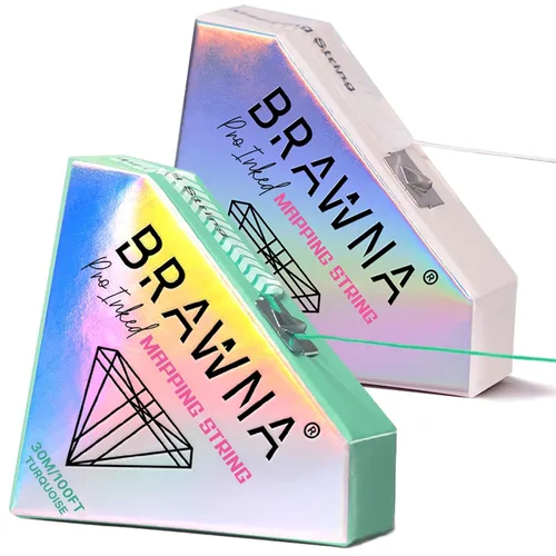 Miniatura 18 de BRAWNA [Versión mejorada] 30 metros de hilo blanco de mapeo de cejas para medición de cejas - Suministros de microblading - Kit PMU - Kit de 2-Blanco