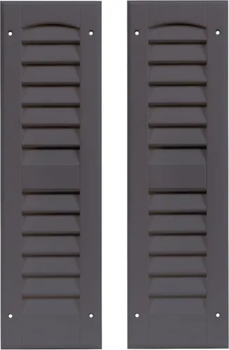 Miniatura 9 de Persianas de cobertizo con listones de 6 pulgadas de ancho x 21 pulgadas de alto, color azul Bedford para cobertizos, casas de juegos y gallineros