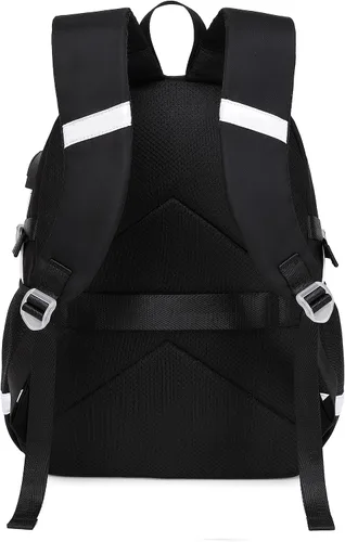 Miniatura 4 de Wadirum Conjunto de mochila casual para mujer, conjunto de mochila escolar para niña, lindo portátil Ruaksack, Negro, Mediana, Mochilas de mochila