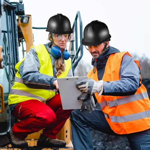 Miniatura 6 de Leumoi 10 piezas de casco de suspensión, casco duro de construcción para seguridad, estilo gorra de trinquete con correas de corona autoajustables